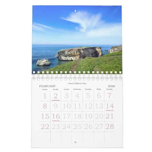 California Shores  2026 Calendar Kalender (Feb 2026)