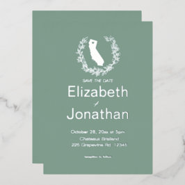 California Silhouette Simple Destination Wedding Folie Uitnodiging