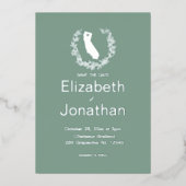 California Silhouette Simple Destination Wedding Folie Uitnodiging (Voorkant)