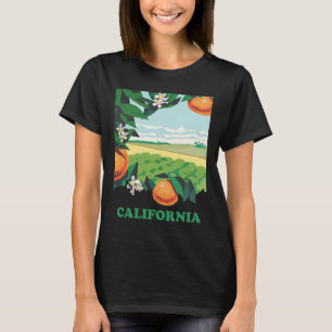 California Sinaasappelboomgaard Zonnig Groen Reize T-shirt