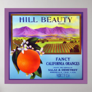 California Sinaasappels Fruit Advertisement Print