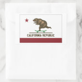 California Skateboard Beer Rechthoekige Sticker (Tas)