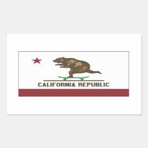 California Skateboard Beer Rechthoekige Sticker