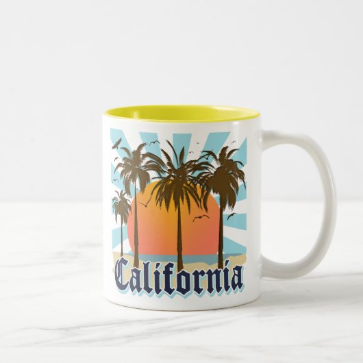 California  Souvenir Tweekleurige Koffiemok (Rechts)
