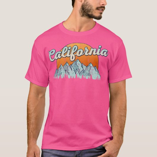 California Souvenir Wandelbergen Zonsondergang T-shirt (Voorkant)