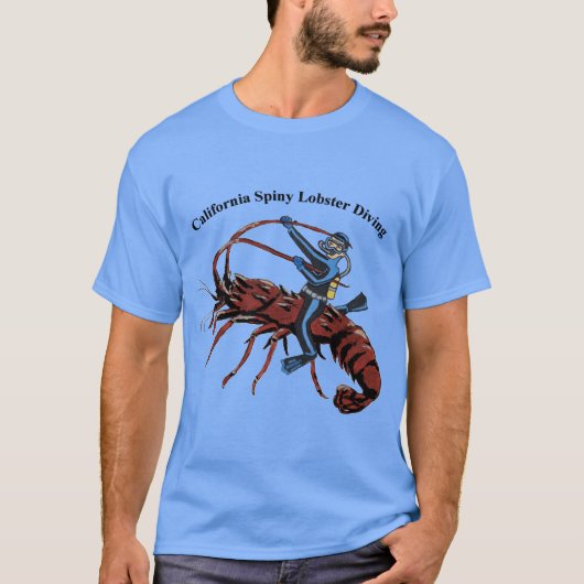 California Spiny Lobster Diving SCUBA Diver URM T-shirt (Voorkant)