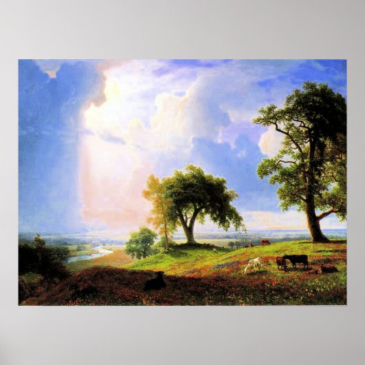 California Spring, schilderij van Albert Bierstadt Poster (Voorkant)