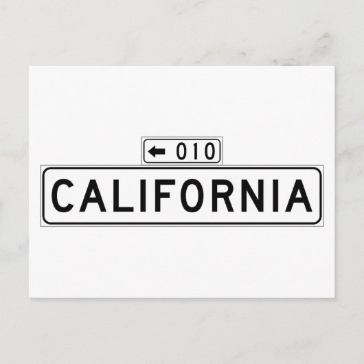 California St., San Francisco Street Sign Briefkaart (Voorkant)