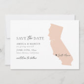 California Staat Kaart om de datum te reserveren (Voorkant)