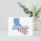 California Stars & Stripes Silhouet Briefkaart (Staand voorkant)