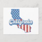 California Stars & Stripes Silhouet Briefkaart (Voorkant)