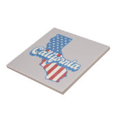 California Stars & Stripes Silhouet Tegeltje (Zijkant)