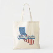 California Stars & Stripes Silhouet Tote Bag (Voorkant)