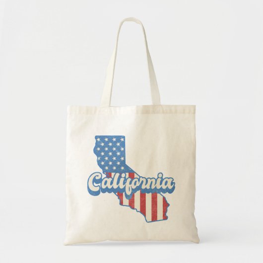 California Stars & Stripes Silhouet Tote Bag (Voorkant)