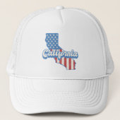 California Stars & Stripes Silhouet Trucker Pet (Voorkant)