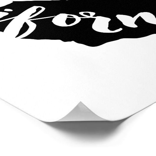 California state Art Print met modern penseellette (Hoek)