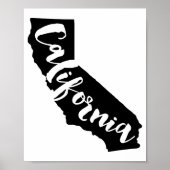 California state Art Print met modern penseellette (Voorkant)