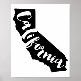 California state Art Print met modern penseellette