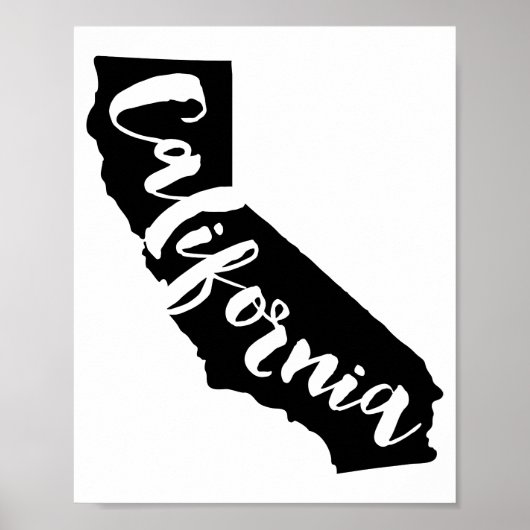 California state Art Print met modern penseellette (Voorkant)