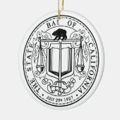 California State Bar-kerstversiering Keramisch Ornament (Links)