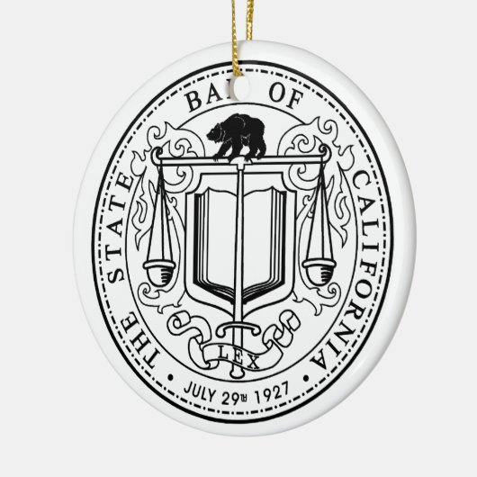 California State Bar-kerstversiering Keramisch Ornament (Links)