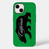 California State Bear Green Case-Mate iPhone Case (Achterkant)
