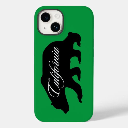 California State Bear Green Case-Mate iPhone Case (Achterkant)