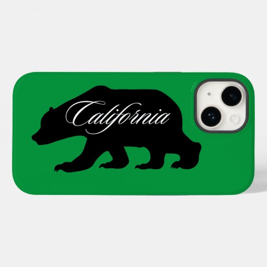 California State Bear Green Case-Mate iPhone Case (Achterkant (horizontaal))