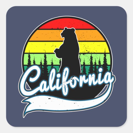 California State Beer Vierkante Sticker (Voorkant)