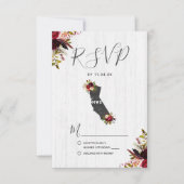 California State Bestemming Rustieke Bruiloft RSVP (Voorkant)