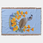 California State Bird Quail & Golden Poppy Deken (Voorkant)