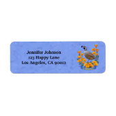 California State Bird Quail & Golden Poppy Etiket (Voorkant)