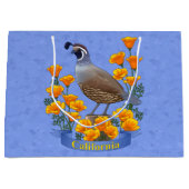 California State Bird Quail & Golden Poppy Groot Cadeauzakje (Voorkant)