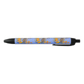 California State Bird Quail & Golden Poppy Zwarte Inkt Pen (Bodem)