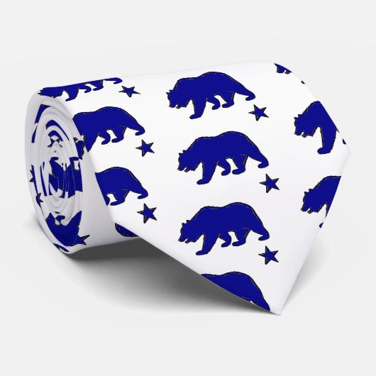 California State Blue beer flag symbol stropdas (Opgerold)