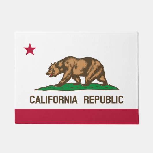 California State & California Vlag Verenigde State Deurmat (Voorkant)