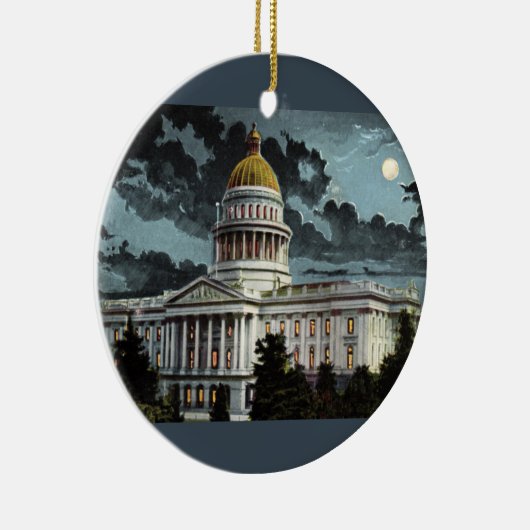 California State Capitol Maanlicht Keramisch Ornament (Rechts)
