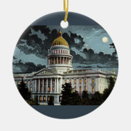 California State Capitol Maanlicht Keramisch Ornament