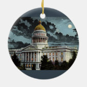 California State Capitol Maanlicht Keramisch Ornament (Achterkant)