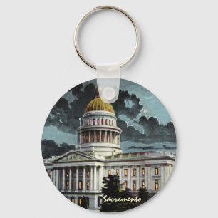 California State Capitol Moonlight Sleutelhanger