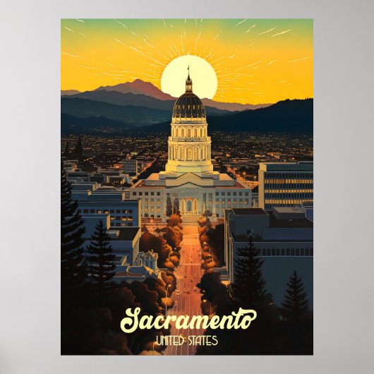 California State Capitol Sacramento Reis Poster (Voorkant)
