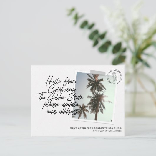 California State Destination Moving Aankondiging (Staand voorkant)