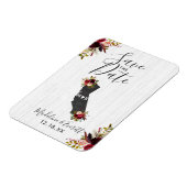 California State Destination Rustic Save the Date Magneet (Linkerzijde)