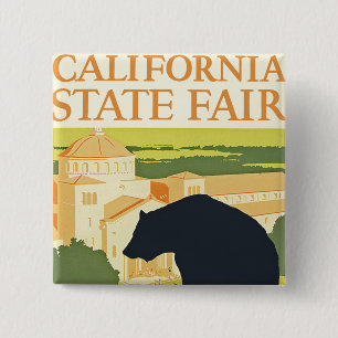 California State Fair Vierkante Button 5,1 Cm