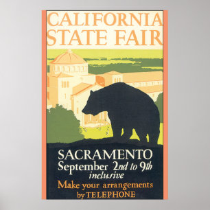 California State Fair Vintage Travel Poster