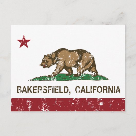 California State Flag Bakersfield Briefkaart (Voorkant)