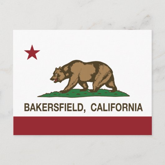 California State Flag Bakersfield Briefkaart (Voorkant)