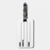 California State flag beer symbol bagagelabel (Achterkant verticaal)