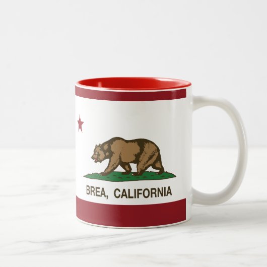 California State Flag Brea Tweekleurige Koffiemok (Rechts)