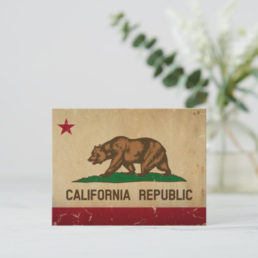 California State Flag  Briefkaart (Staand voorkant)